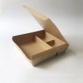 Biodegradable square paper box coating oil-proof lunch box